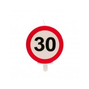 Lumânare zi de naștere - Semn interzis, cifra 30 – 6,3 CM - Dekora - Anyta Cooking