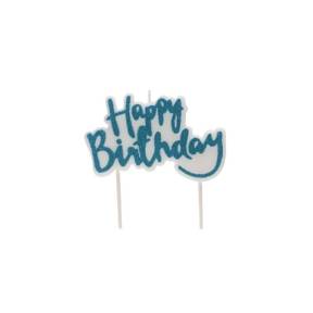 Lumanare Happy Birthday Albastru - DeKora - Anyta Cooking	