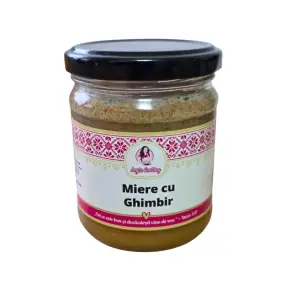 Miere cu ghimbir 200g – Amestec natural artizanal în borcan de sticlă – Anyta Cooking