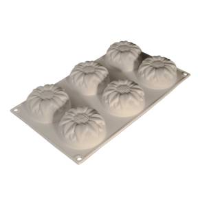 Mulaj din silicon - 6 Floarea Soarelui - 7,5 cm - Cesil - Anyta Cooking