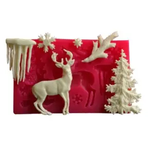 Mulaj din silicon - Brad, Cerb, Picuri de gheata - Cesil