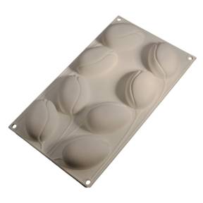 Mulaj din silicon - Lalele - 8 cavitati 8 x 5 cm - Cesil - Anyta Cooking
