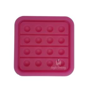 Mulaj din silicon - Patrat model Pop It – 6 cm - Cesil - Anyta Cooking	