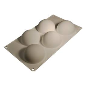 Mulaj din silicon - Semisfere Mari 5 cavitati - 8 cm - Cesil - Anyta Cooking