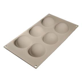 Mulaj din silicon - Semisfere Mari 6 cavitati - 6 cm - Cesil - Anyta Cooking	
