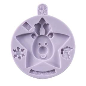 Mulaj din silicon - STEA&REN / Star Reindeer - 9 × 9 cm-Karen Davies - Anyta Cooking