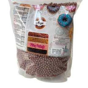 Perlute din Orez Expandat in Ciocolata cu Lapte - 4mm - 1 kg - Alba