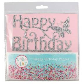 Ornament pentru Torturi ”Happy Birthday” - Cake Star - Anyta Cooking