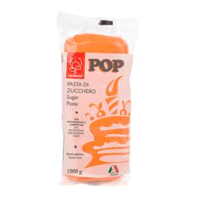 Pastă de zahăr (Fondant) pt acoperit și decor - Portocaliu - 1KG  -MODECOR - Anyta Cooking 