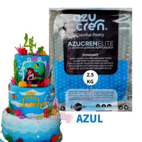 Pasta de Zahar Fondant Elite 3in1 (Acoperit,Modelare,Flori) - ALBASTRU - 2,5 kg - AzuCren