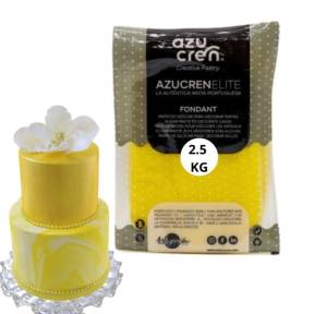 Pasta de Zahar Fondant Elite 3in1 (Acoperit,Modelare,Flori) - GALBEN - 2,5 kg - AzuCren