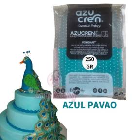 Pasta de Zahar Fondant Elite 3in1 (Flori,Acoperit,Modelare) - ALBASTRU PAUN - 250 gr - AzuCren