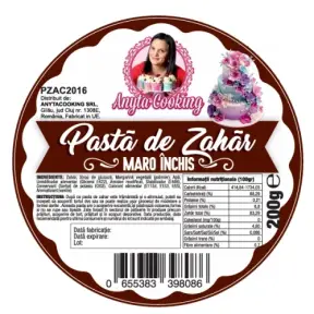 Pasta de Zahar Premium - MARO INCHIS - 200 gr- Anyta Cooking