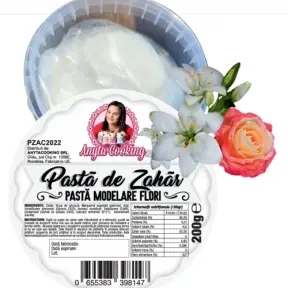  Pasta de Zahar Premium Modelare FLORI ( Gum Paste) - ALB - 200 gr- Anyta Cooking