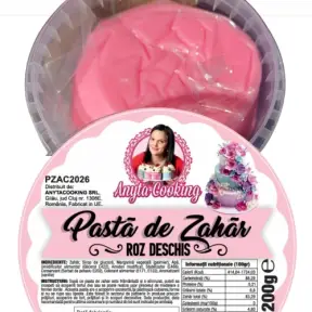  Pasta de Zahar Premium - ROZ DESCHIS - 200 gr- Anyta Cooking