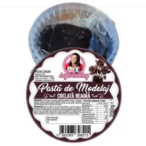  Pasta Modelatoare Neagra - Ciocolata Plastica - 200 gr - Anyta Cooking