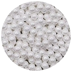 Perle / Perlute din zahar 7mm - Alb Perlat / White - 1kg - Pastry Colours