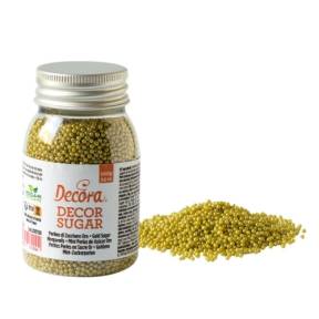 Perle din zahar -  Auriu Metalizat - 2mm - 100 gr - Decora