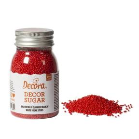 Perle din zahar -ROSU ⌀ 1,5 mm- 100 gr-Decora