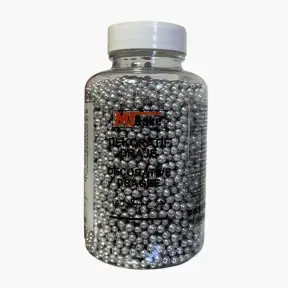 Perle / Perlute din zahar 2 mm - ARGINTIU / SILVER DRAGEE - 200 gr - Dr. Gusto