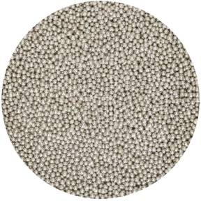 Perle / Perlute din zahar 2mm ARGINTIU - SMALL METALLIC SILVER- 80 GR- Funcakes