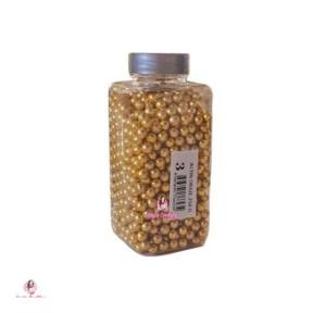 Perle / Perlute din zahar 6mm - Auriu NR.3 - 250 gr - Dr. Gusto