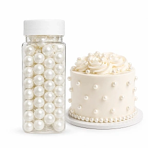 Perlute din Zahar 10 mm - Alb Sidef / White - 100 gr - Dr Gusto
