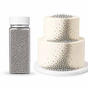 Perlute din Zahar 2 mm - Argintiu / Silver - 100 gr - Dr Gusto