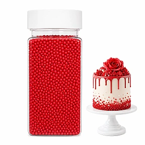 Perlute din Zahar 2 mm - Rosu / Red - 100 gr - Dr Gusto
