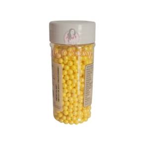 Perlute din Zahar 4 mm - Galben / Sari - 90 gr - Dr Gusto