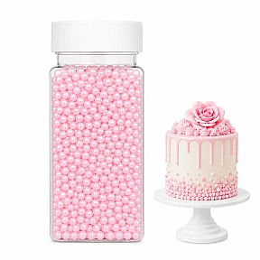 Perlute din Zahar 4 mm - Roz / Pink  - 100 gr - Dr Gusto