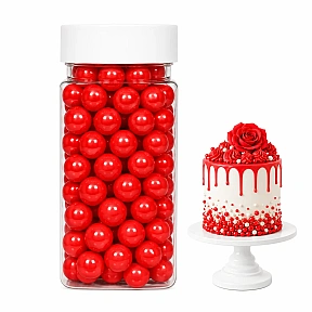 Perlute din Zahar 7 mm - Rosu / Red - 100 gr - Dr Gusto