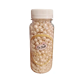 Perlute / Sprinkles din zahar - Alb/White - 140g - Dr Gusto 