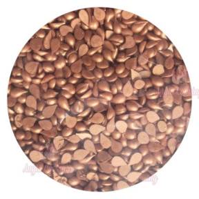Picaturi din ciocolata termostabila pentru decor- BRONZ - 1 kg -  Damla