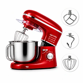 Robot de Bucătărie Mixer cu bol de 6.2 L - 2000W - Roșu - Anyta Cooking