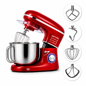Robot de Bucătărie Mixer cu bol de 6.2 L - 2000W - Roșu - Anyta Cooking