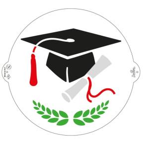 Sablon -Pălărie absolvent - 25 cm - Decora - Anyta Cooking