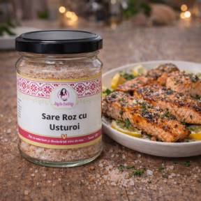 Sare roz cu usturoi 100% natural - 150g - Anyta Cooking