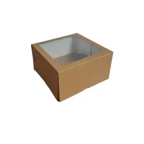 Cutie tort / prajituri cu tavita si fereastra NATUR - 29x19x11 cm - Anyta Cooking