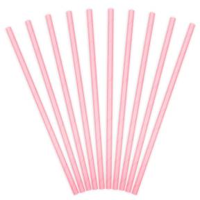 Set 10 buc pai roz -PAPER STRAWS - 19,5 cm- Partydeco