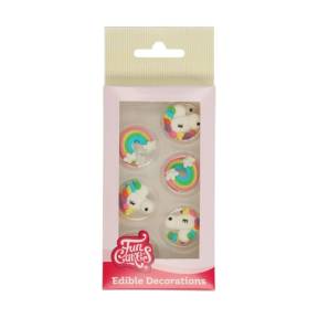 Set 12 buc Decor din zahar - UNICORN &amp; CURCUBEU - Funcakes