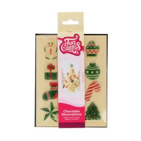 Set 12 buc decor din ciocolata pentru Craciun – Funcakes