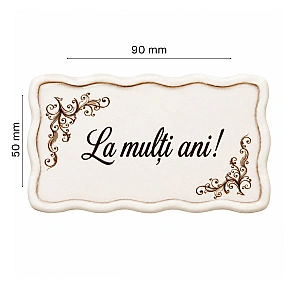  Set 120 buc decor din ciocolata - La multi ani - Dr Gusto