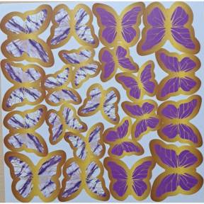 Set 126 Fluturi Superbe pt decor din hartie NeComestibil - Lila  - Pasta Store