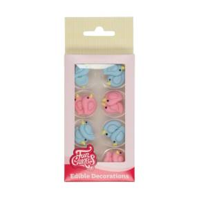 Set 16 buc Decor din zahar - LOVE BIRDS - 1,5 x 2, 5 cm - Funcakes