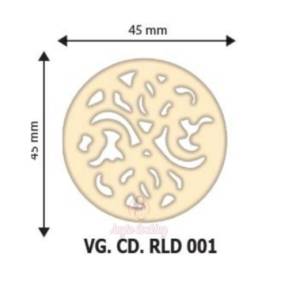  Set 160 buc decor din ciocolata - Rotund alb - 45x45 mm