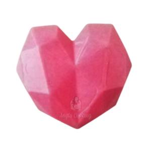 Set 168 buc decor din ciocolata - Inimioare roz geometrice
