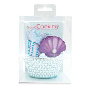 Set 24 buc Forma de copt briose si topper - SIRENA - Scrapcooking