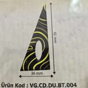Set 240 buc decor din ciocolata - Triunghi negru cu galben