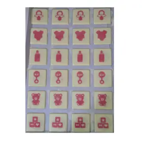Set 244 decor ciocolata Bebe fetita nou nascut - Roz - Dr Gusto